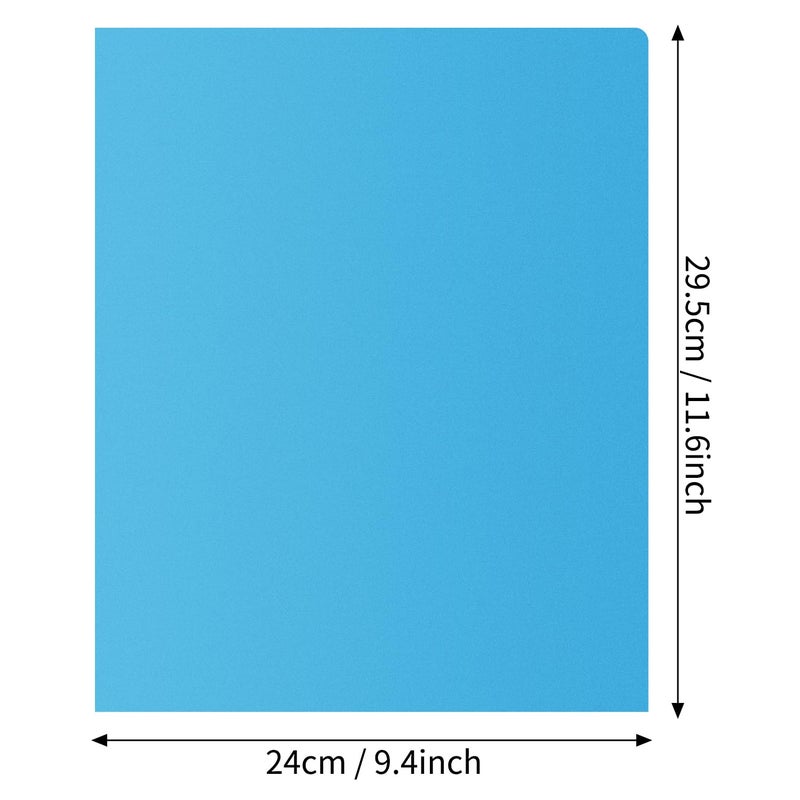 EOOUT 100pcs Plastic Folders with Pockets, Heavy Duty Pocket Folders with 4 Pockets for Office and School, Letter Size, 10 Assorted Colors - Image 2
